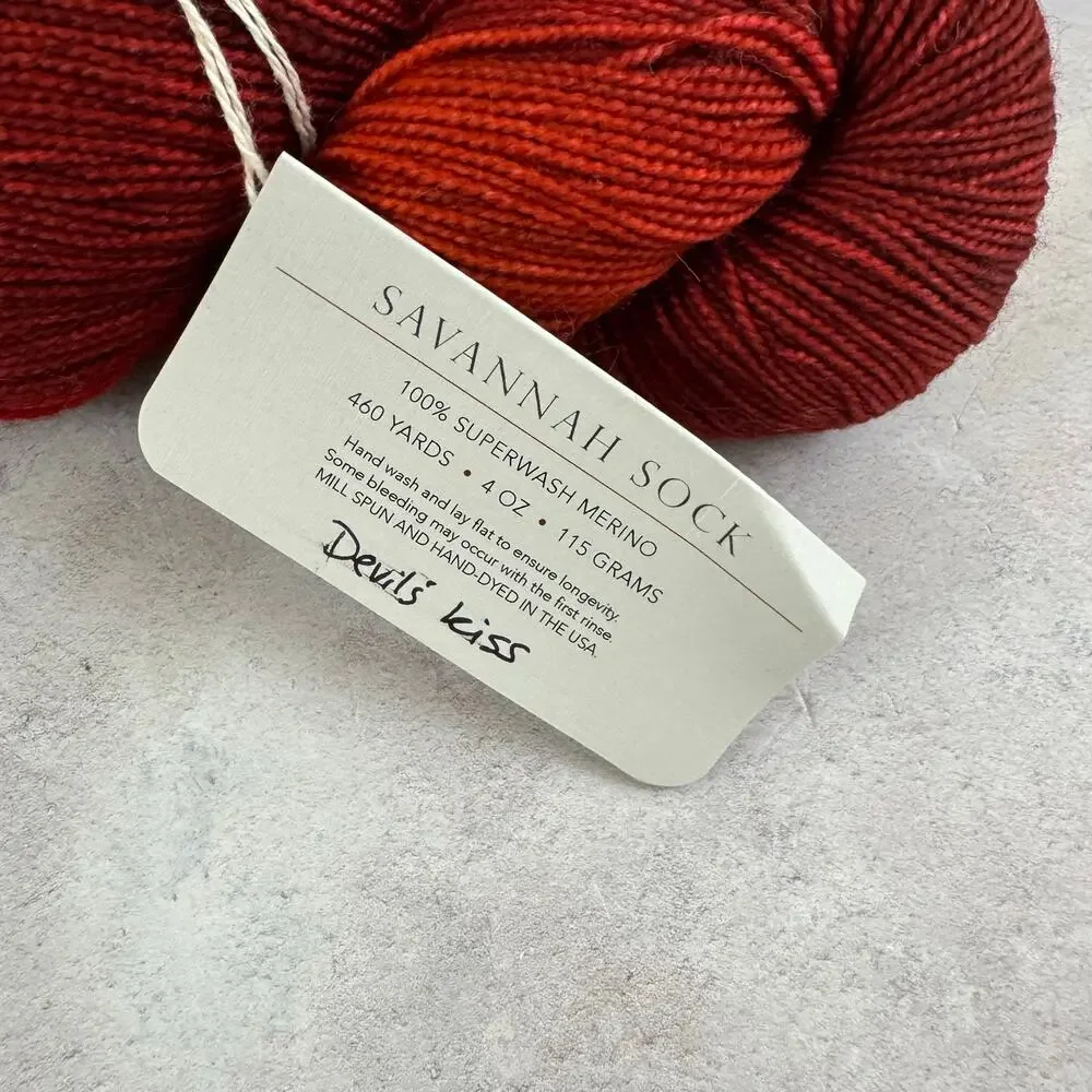 Indie Dyed Destash Copper Corgi 460yd Devil's Kiss Savannah Sock SW Merino